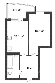 Продается 1-комн. квартира, 42,1 м²