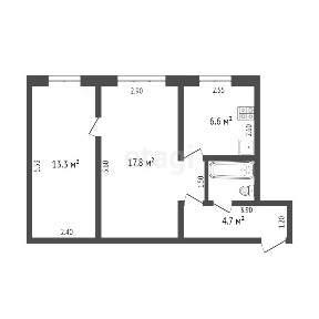 Продается 2-комн. квартира, 42 м²