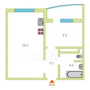 Продается 1-комн. квартира, 44,3 м²