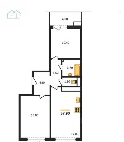 Сдается 2-комн. квартира, 58 м²