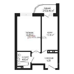 Сдается 1-комн. квартира, 40 м²