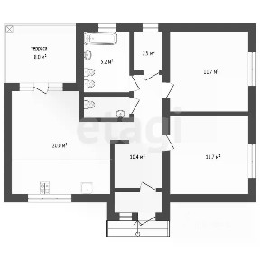 Продается 1-этажный дом, 85 м²