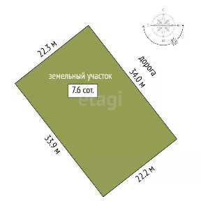 Продается участок, 7,56 сот.