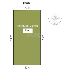 Продается участок, 8 сот.