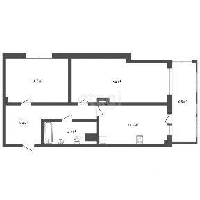 Продается 2-комн. квартира, 53,9 м²