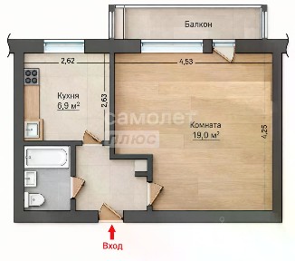 Продается 1-комн. квартира, 33,1 м²