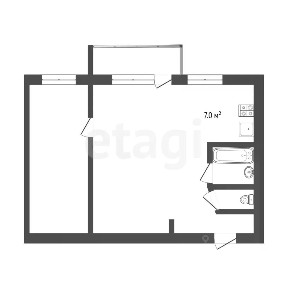 Продается 2-комн. квартира, 41,4 м²