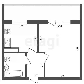 Продается 1-комн. квартира, 25,9 м²