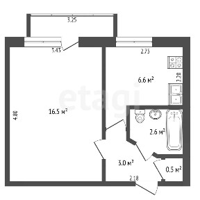 Продается 1-комн. квартира, 29,2 м²