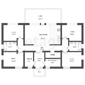 Продается 1-этажный дом, 126 м²