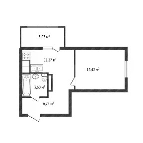 Продается 1-комн. квартира, 40,1 м²