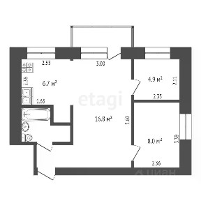 Продается 3-комн. квартира, 42,2 м²