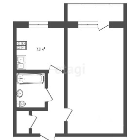 Продается 1-комн. квартира, 33,5 м²