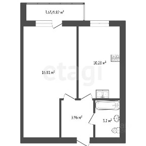Продается 1-комн. квартира, 34,5 м²