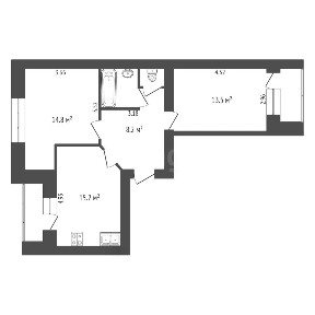 Продается 2-комн. квартира, 56,5 м²