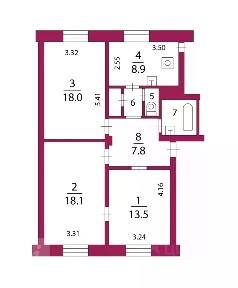 Продается 3-комн. квартира, 73,5 м²