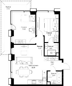 Продается 2-комн. квартира, 65,3 м²
