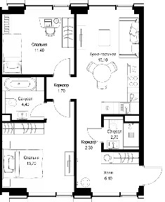 Продается 2-комн. квартира, 58,4 м²