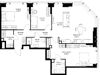 Продается 3-комн. квартира, 104,28 м²