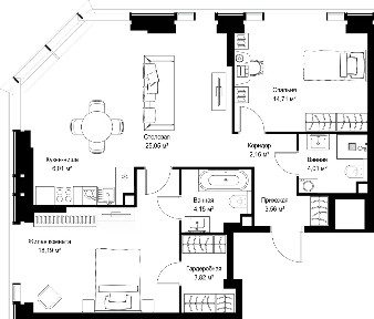 Продается 2-комн. квартира, 81,66 м²