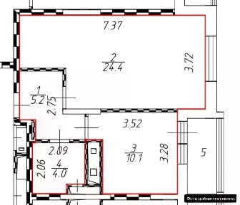 Продается 1-комн. квартира, 44 м²
