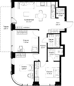 Продается 3-комн. квартира, 76,8 м²