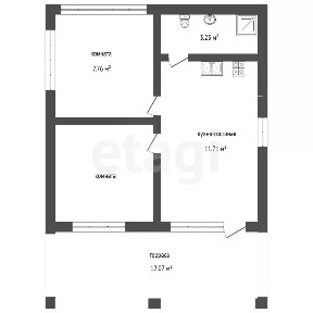 Продается 1-этажный дом, 55 м²