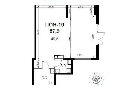 Продается помещение свободного назначения, 57,9 м²