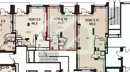 Продается помещение свободного назначения, 44,6 м²