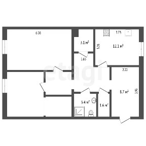 Продается 2-комн. квартира, 83,5 м²