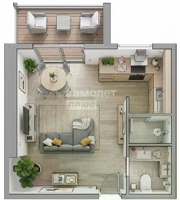 Продается студия, 33 м²