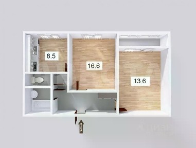 Продается 2-комн. квартира, 51 м²