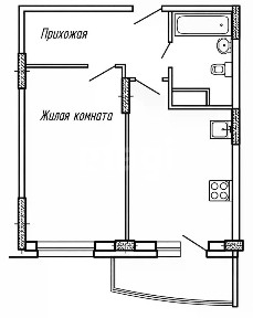 Сдается 1-комн. квартира, 40,6 м²