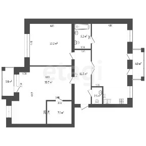 Продается 3-комн. квартира, 117,4 м²