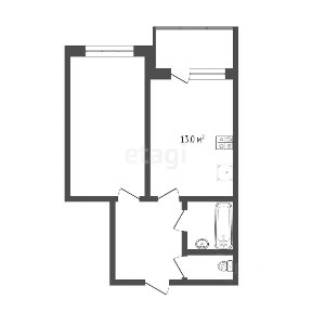 Продается 1-комн. квартира, 42,4 м²