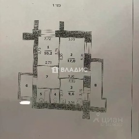 Продается 2-комн. квартира, 54,8 м²