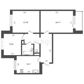 Продается 3-комн. квартира, 61,4 м²