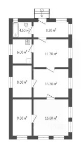 Продается 1-этажный дом, 66,4 м²