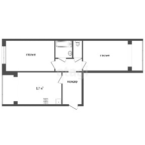 Продается 2-комн. квартира, 52,8 м²