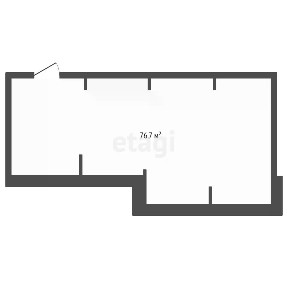 Продается торговая площадь, 76,7 м²