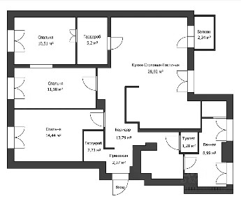 Сдается 4-комн. квартира, 100,7 м²