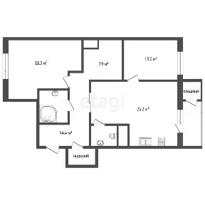 Продается 2-комн. квартира, 88 м²