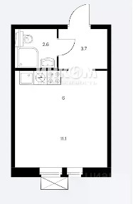 Продается студия, 23,3 м²