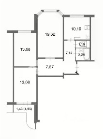 Продается 3-комн. квартира, 76,27 м²