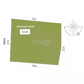 Продается участок, 5,2 сот.