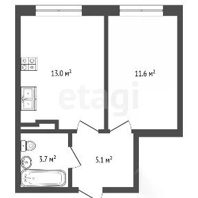 Продается 1-комн. квартира, 33,6 м²