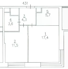 Продаются 2-комн. апартаменты, 42,5 м²
