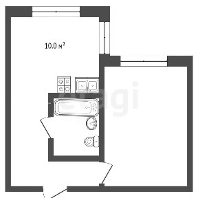 Продаются 1-комн. апартаменты, 40,8 м²