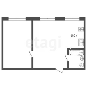 Продаются 1-комн. апартаменты, 41,7 м²