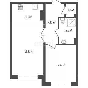 Сдается 1-комн. квартира, 36,8 м²